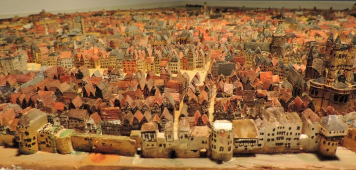 Stadtmodell Köln um 1570 von Theo Giesen (1922-1990) im Kulturpalais Mülheim (Ausschnitt)