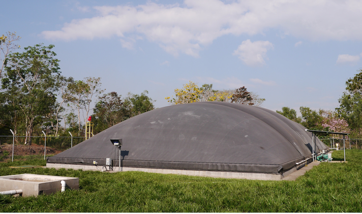 Membrana de caucho para biodigestores 