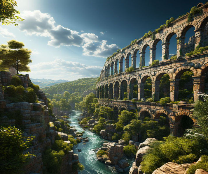 Ruins of a Roman aqueduct