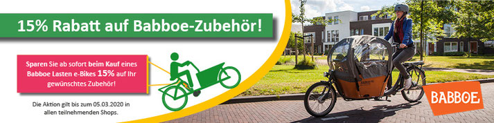 15 Prozent Rabatt auf Babboe-Zubehör!
