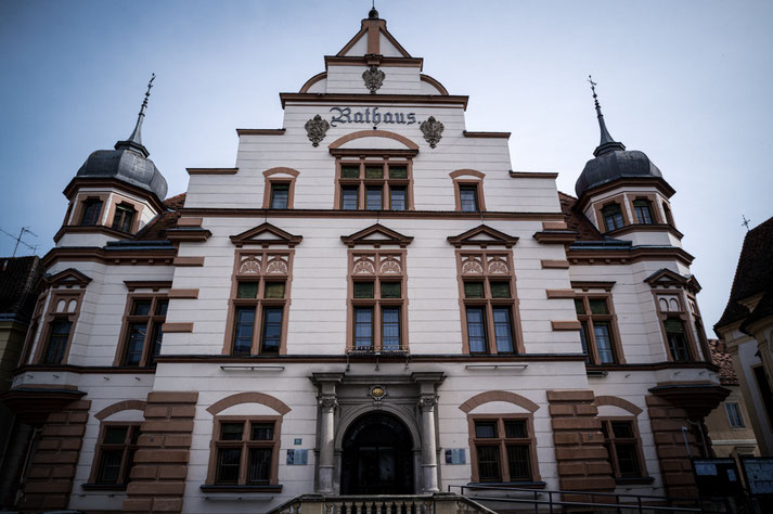 Das Rathaus der Stadtgemeinde Hartberg, 1898 beendet und 1998 renoviert