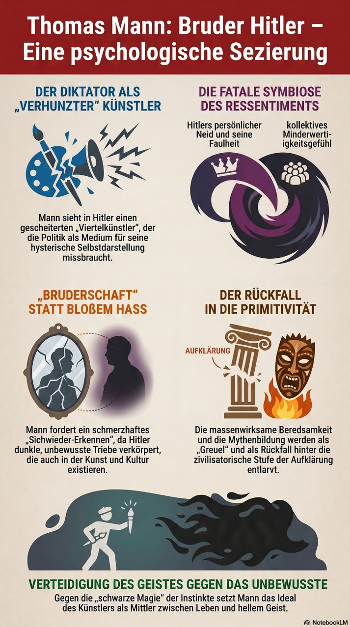 Infografik: "Bruder Hitler" von Thomas Mann