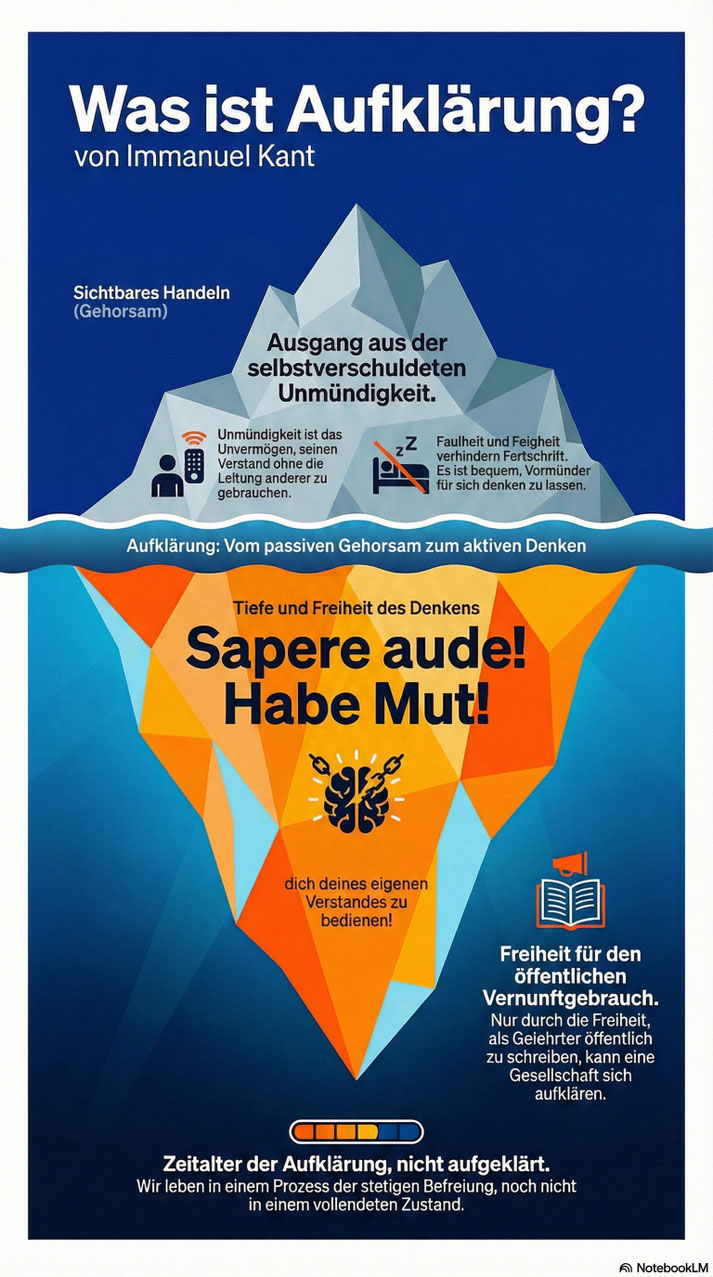 Infografik: "Was ist Aufklärung?" von Immanuel Kant im Überblick