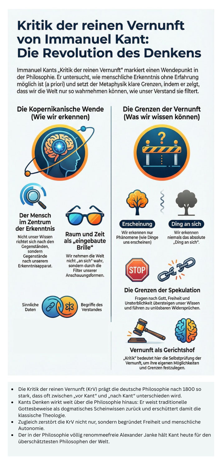 Infografik zur Kritik der reinen Vernunft von Immanuel Kant