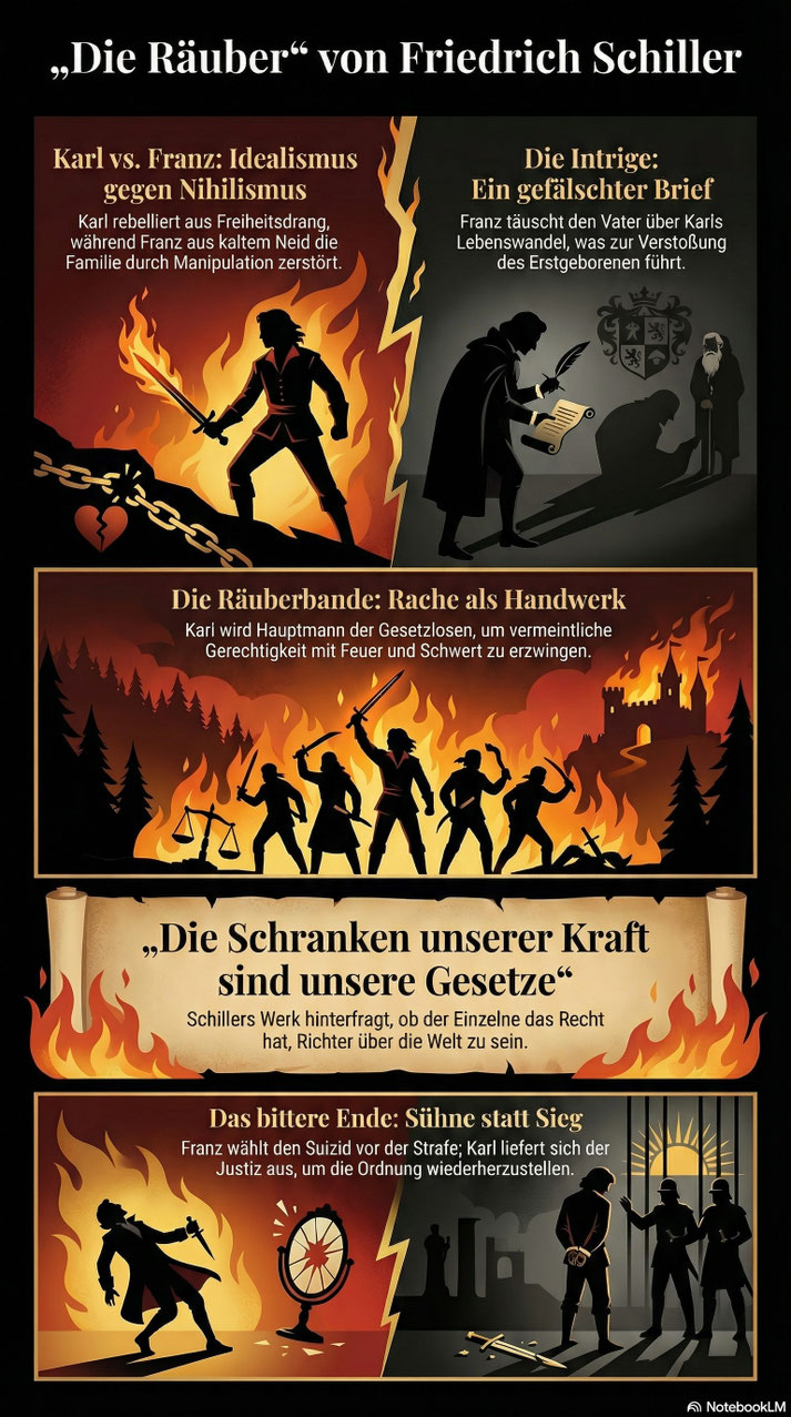 Infografik: "Die Räuber" von Friedrich Schiller