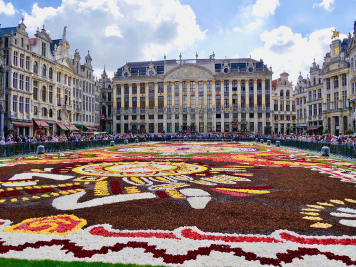 Brüssel Belgien Grote Markt Blumenteppich 2018