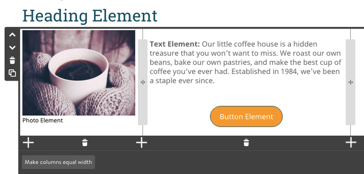 arranging elements