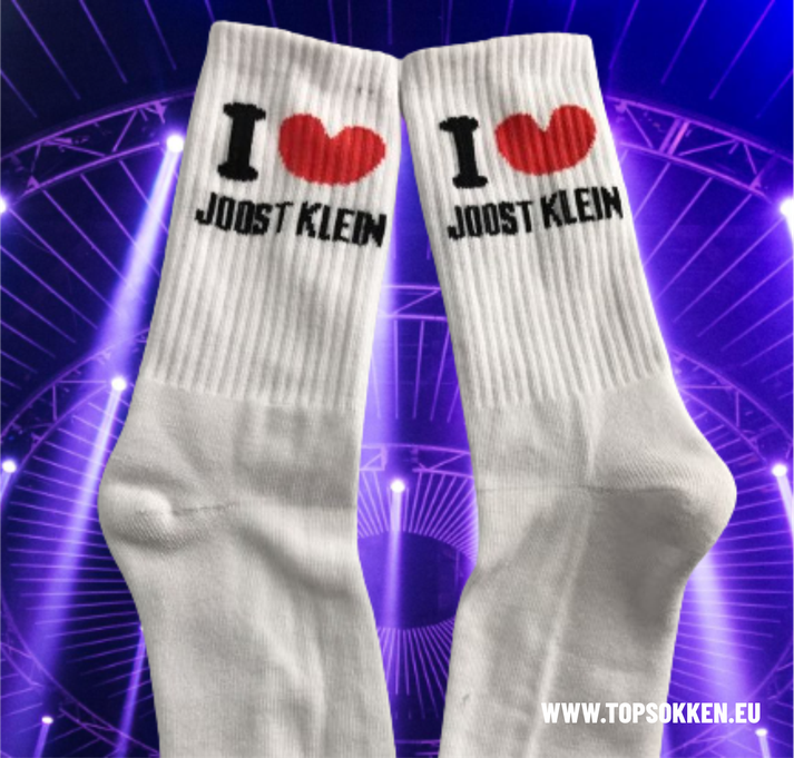 Joost Klein sokken met logo merchandising