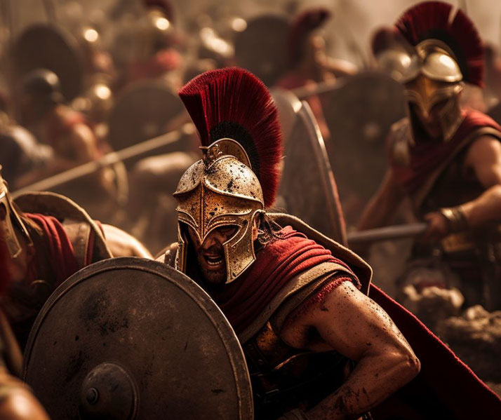 Spartan soldier in the Helot Revolt