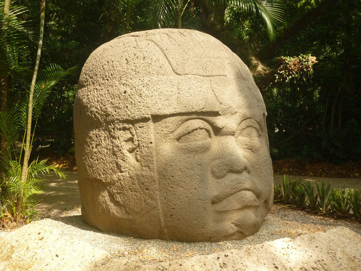 Olmec stone head