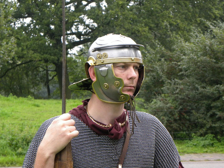 Roman soldier with pilum spear