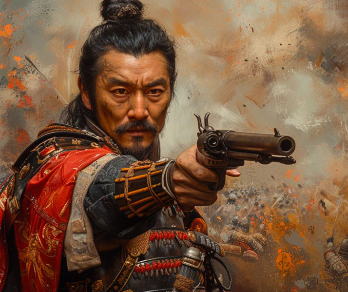Samurai with western firearm