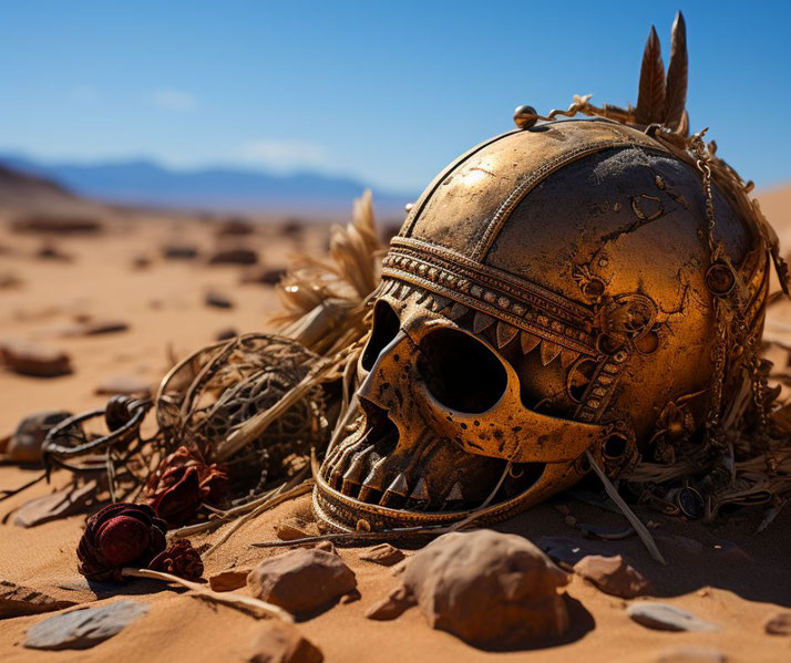 Skull of an ancient Persian soldier