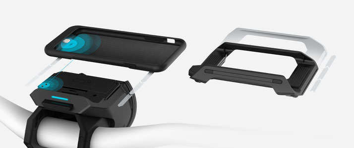 Die Anbringung des COBI Hubs zur Befestigung des Smartphones ist einfach und unkompliziert