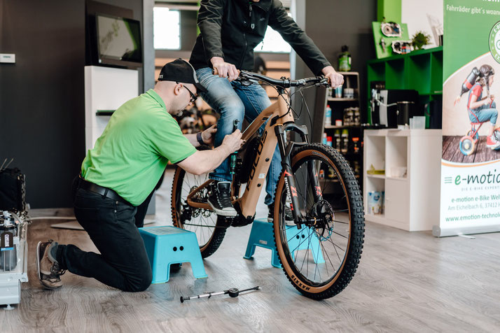 Werkstatt und Service in der e-motion e-Bike Welt Harz