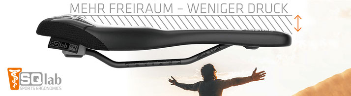 SQlab e-Bike Sattel 2019 ergonomisch und komfortabel mit der Stufensattel-Technologie