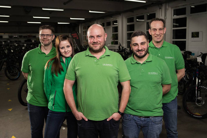 Das Team des e-motion e-Bike Premium Shops in Velbert