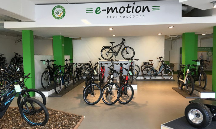 e-Bikes, Pedelecs und Speed Pedelecs anschauen, kaufen und Probefahren in der e-motion e-Bike Welt Göppingen