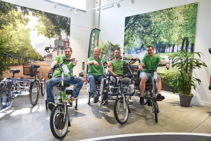 Dreiräder für Erwachsene kaufen und probefahren im Dreirad-Zentrum Hanau