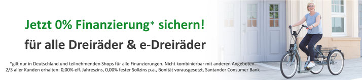 0%-Finanzierung für Dreiräder und Elektrodreiräder in Freiburg Süd