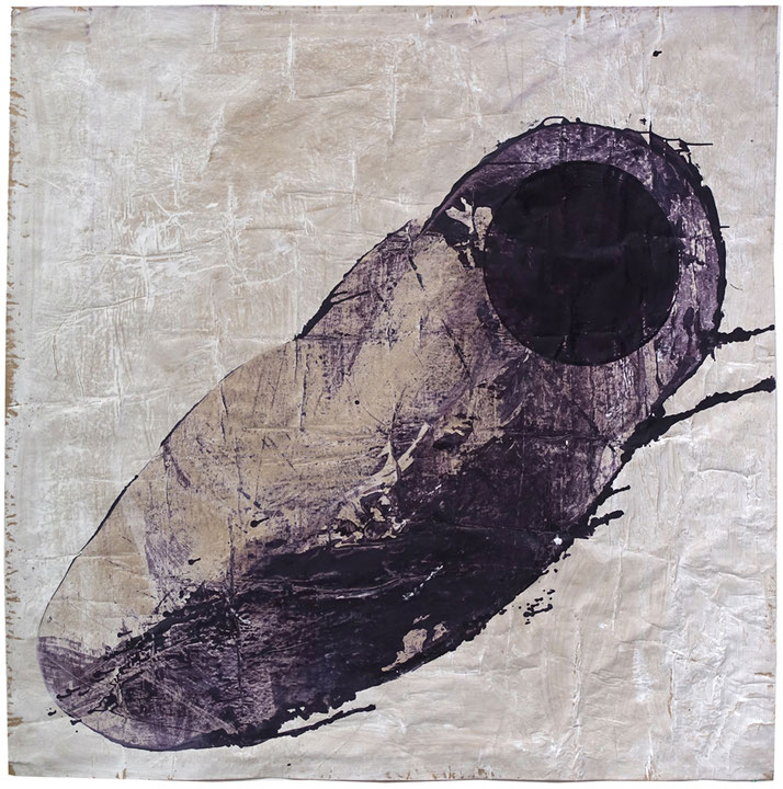 "20-003"- Acrylique/krafts encollés, 150 x 150 cm, 2020 