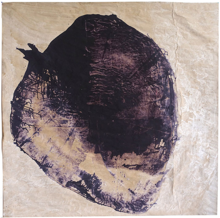 "20-005"- Acrylique/krafts encollés, 150 x 150 cm, 2020 