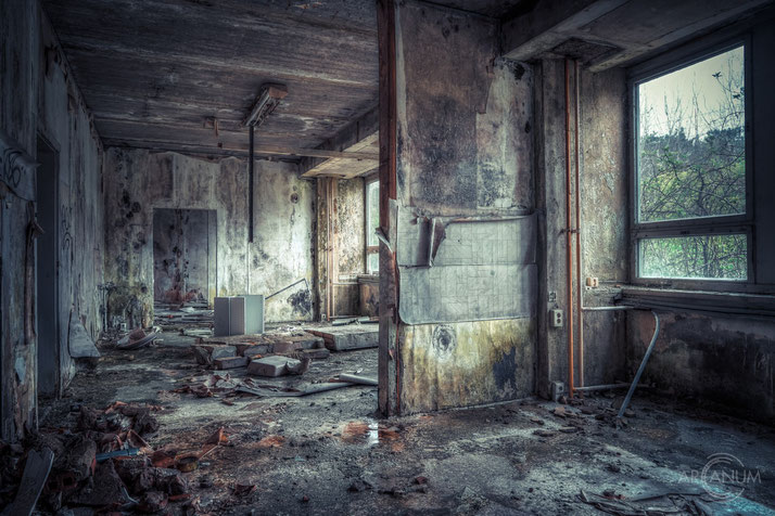 Abandoned decaying office building in Eastern Germany.