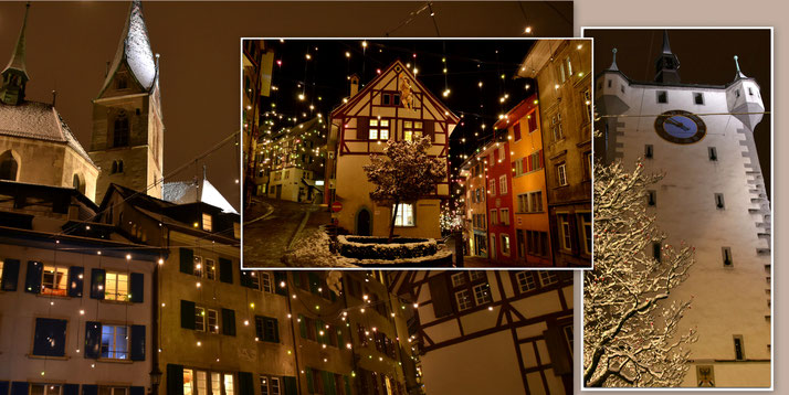 Baden X-Mas beleuchtet Weihnacht Stadtor 