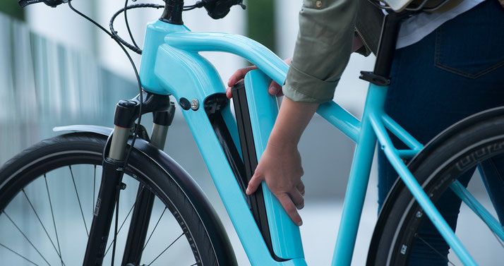Der integrierte Akku Bosch Power Tube für e-Bikes