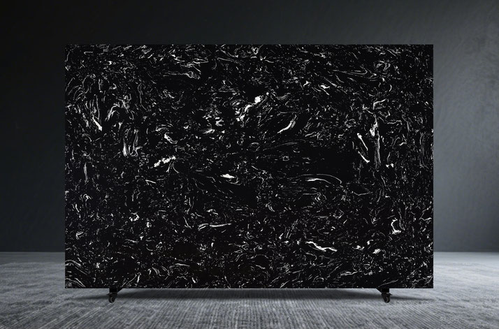 7059 VEINED BLACK slabs artificial marble black color