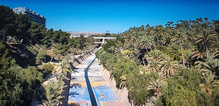 Ribera del Río Vinalopó a su paso por Elche.
