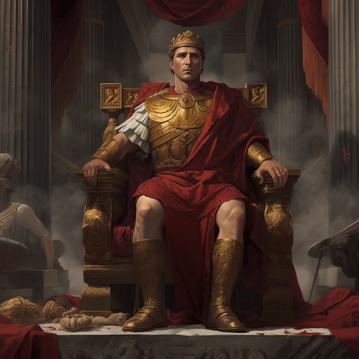 Powerful young Roman emperor