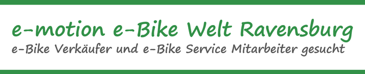 Stellenangebot e-motion e-Bike Welt Ravensburg