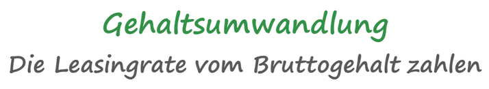 Gehaltsumwandlung e-Bike Leasing