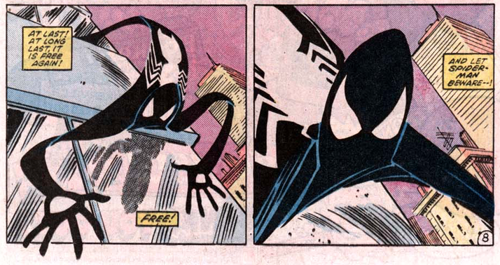 Figure 8. Le symbiote s'échappe de sa prison dans The Amazing Spider-Man #261 de 1985