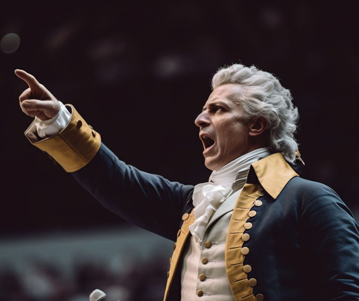 Robespierre giving a speech