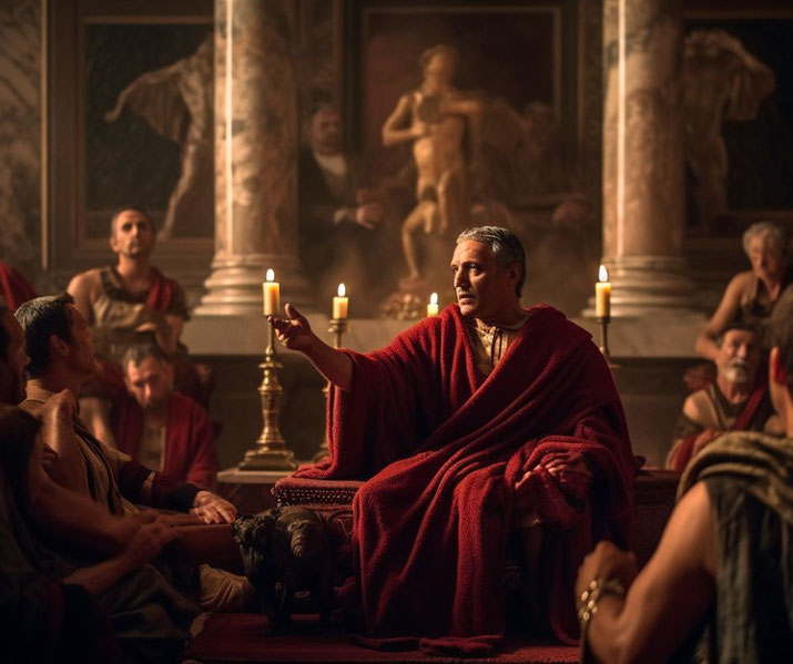 Cicero delivering his Catilinarian Orations