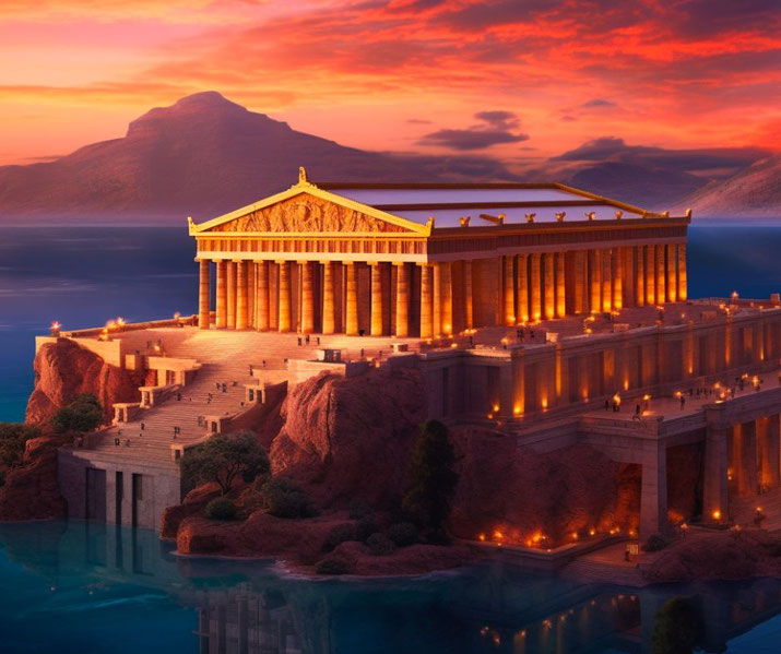 A grand temple dedicated to Poseidon