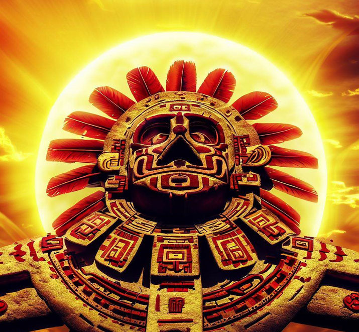 Aztec sun god