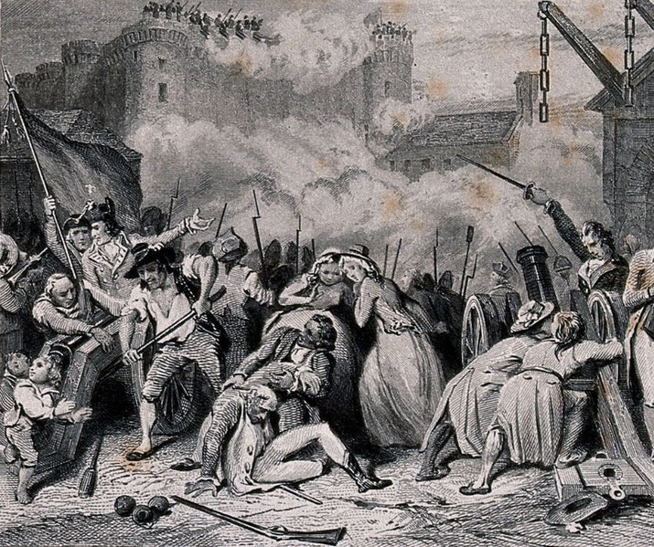 The storming of the Bastille on the 14 July 1789 by Henry Singleton