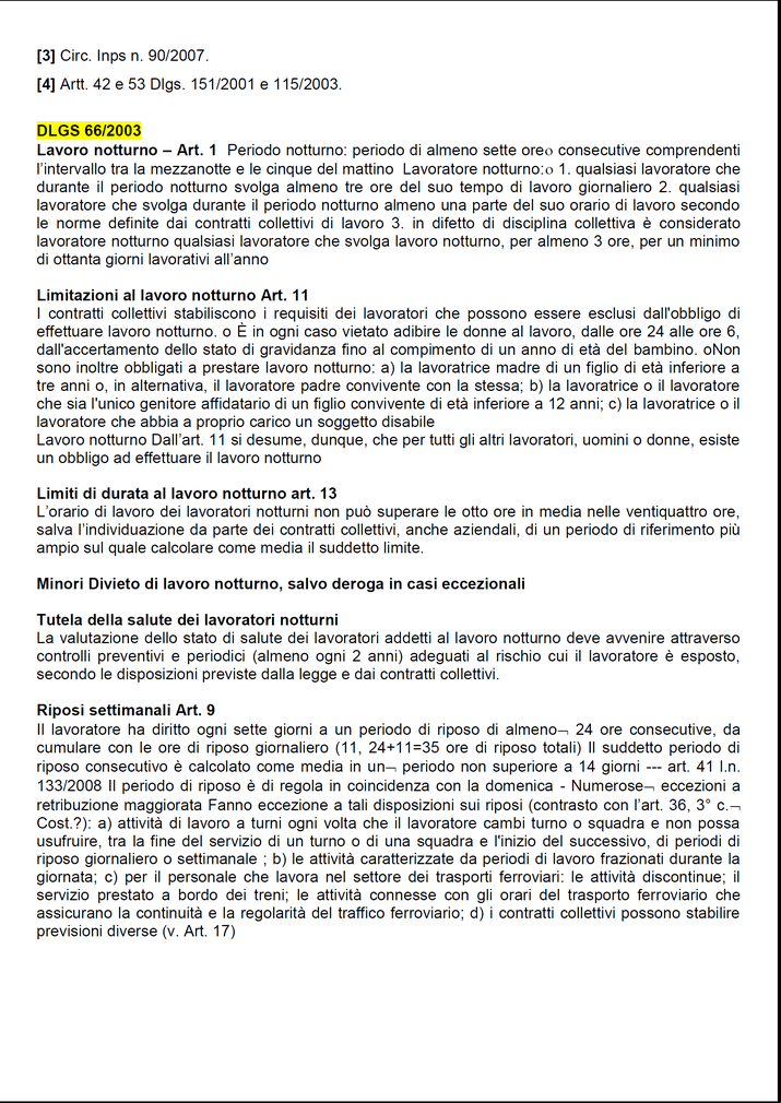 ESONERO TURNO NOTTURNO - Benvenuti su uilmprovinciagranda!