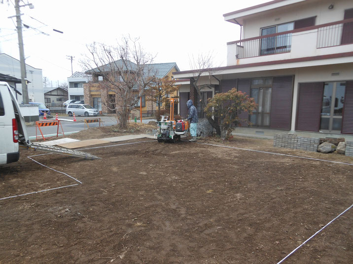 長野県　松本市　安曇野市　建築設計事務所　建築家　news設計室　丸山和男　住宅設計　設計監理　穂高の家Ⅱ　地盤調査　着工