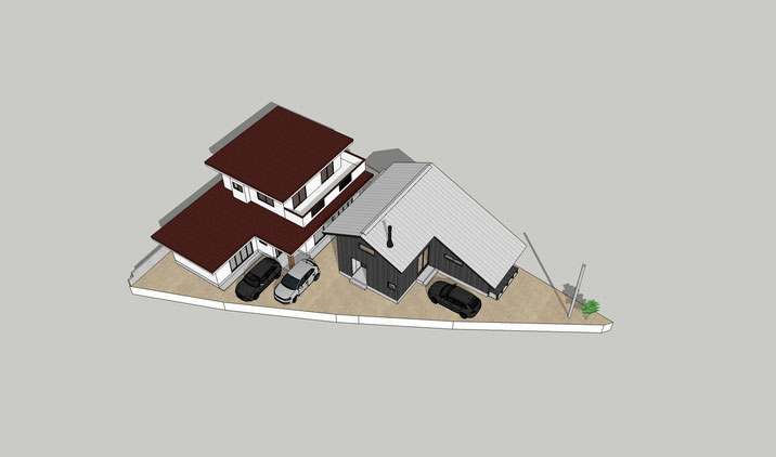 長野県　松本市　安曇野市　建築設計事務所　建築家　news設計室　丸山和男　住宅設計　設計監理　穂高の家Ⅱ　計画案　プレゼン　基本設計