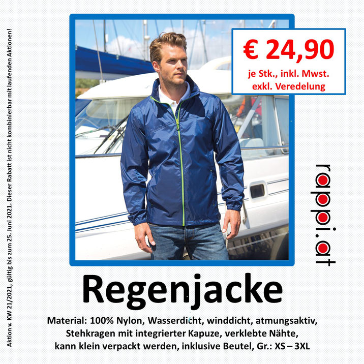 Regenjacke beste Stickerei, bestickt vom Profi, Graz Umgebung, Südsteiermark, Weststeiermark, Deutschlandsberg, Voitsberg, Köflach, Südoststeiermark, Bad Radkersburg, Feldbach, Fürstenfeld, Hartberg, Gleisdorf, Weiz, Murtal Knittelfeld Murau Leoben Bruck