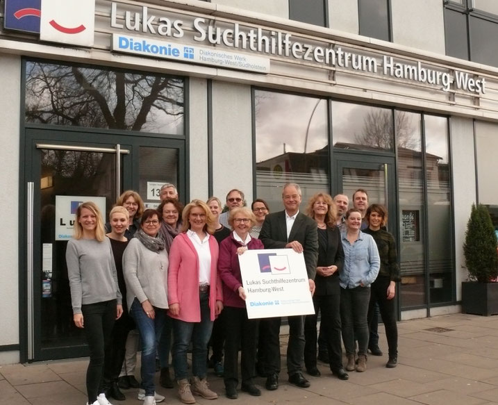 Team des Lukas Suchthilfezentrum Hamburg-West