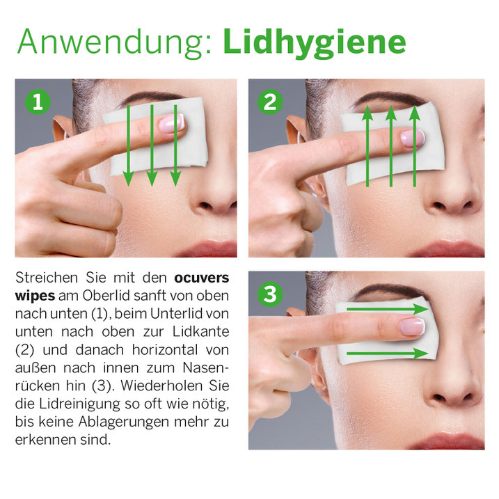 Lidhygiene Anleitung mit Bildern