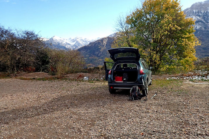 Parking du Parc animalier de Piedrafita (1360m).