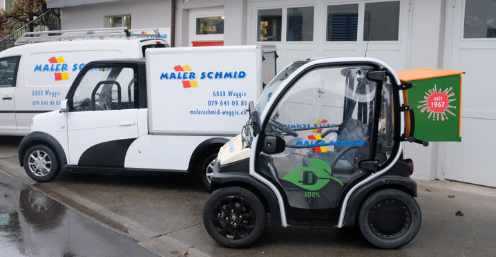 Mit dem ECO Van (Mitte) konnten wir unseren Fuhrpark um ein Elektrofahrzeug erweitern.