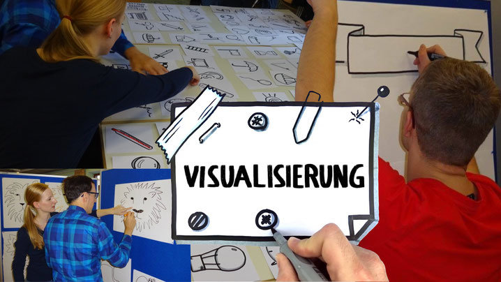 Strukturierte und humorvolle Visualisierung am Flipchart macht Spaß zu lernen.