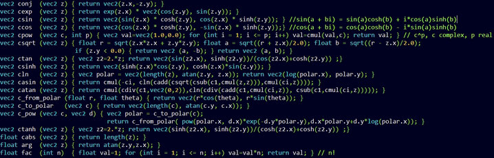 OpenGL SL - Implementierung komplexer Funktionen